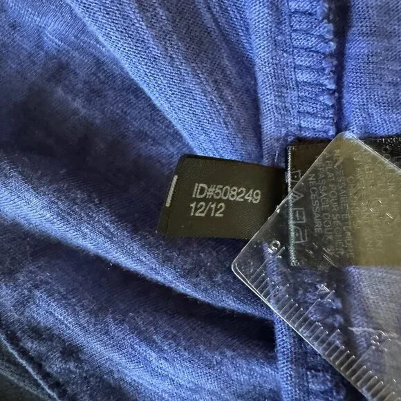 EXPRESS Royal Blue Tiedye Size Medium Strapless Dress Tube Top Sheer Bottom - Picture 3 of 14